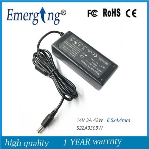 14V 3A 6.5x4.4mm Charger AC Laptop Adapter supply For SAM SA350 SA300 SA330 led