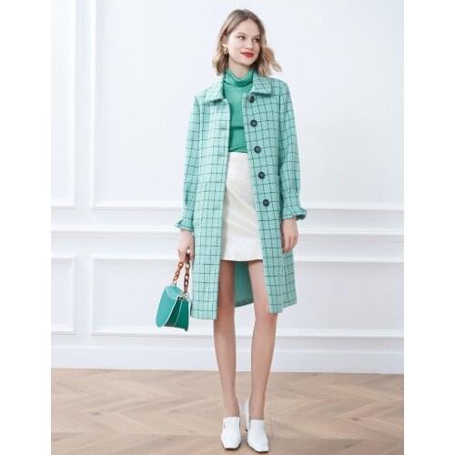 Womens Clothing 2021 Winter New Fashion Sheep Wool Long Woolen Jacket for Women