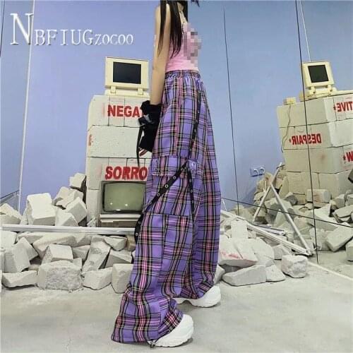 Harajuku Hongkong Style Hip Hop Style Women Pants 2021 Female Cargo Trousers