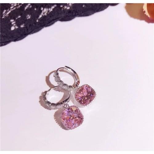 Elegant big 4 color CZ Crystal Drop Earrings for Women Wedding Plata color Jewelry Long Dangle Earrings valentines day gift