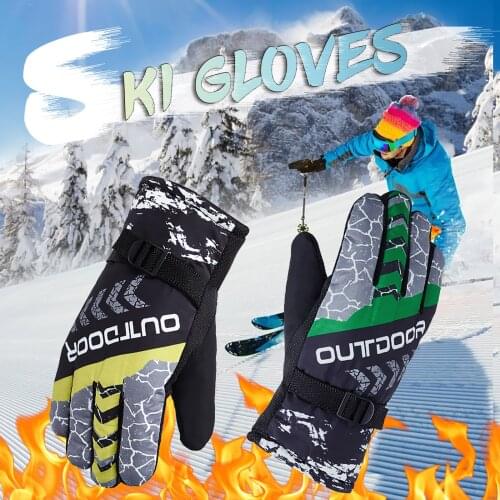 Winter Ski Gloves Men or Women Outdoor Sports Windproof Cotton Breathable Warm Riding Snow Skateboard Snowboard Gloves