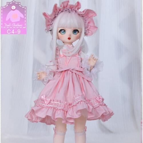 1/4 BJD Clothes LDS Momoko girl Clothes BJD Anime Figure Beautiful Doll Accessories for Female body MSD size dress