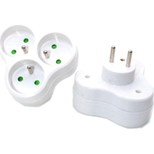 1pcs French Standard Power Adapter With safety Shutter French Switch Socket French Standard Converter1 Exposed 2 Holes 250V 16A