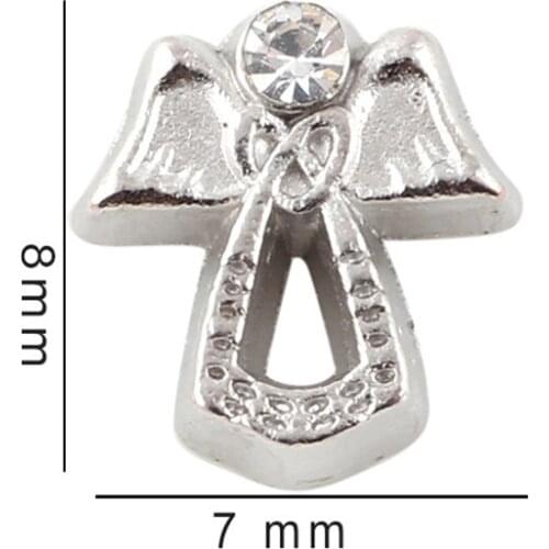 20Pcs/Lot Angel Wing Alloy Floating Charms Hand-made DIY for Glass Lockets