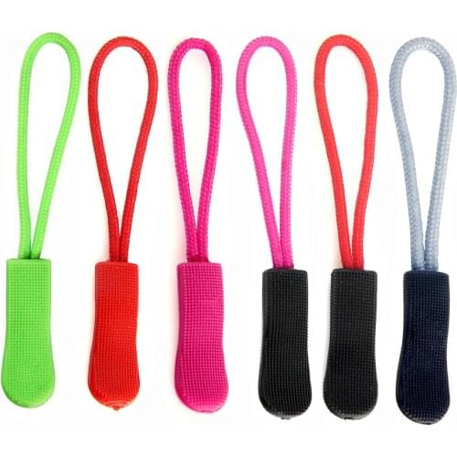 30pcs Hot Sale PVC Zipper Slider Suitcase Zipper Slip Rope Puller Detachable Clip Slider Cord for Bags Garment Accessory