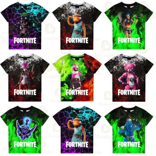 Fortnite 3D T-shirt Battle Royale Victory Cartoon Tops Baby 8 To 19 Years Kids Tshirt Shooter Game Hero Boys Girls Clothes