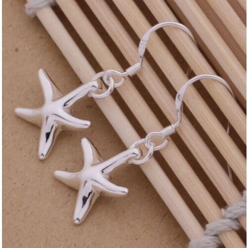 AE213 Hot sterling earrings , fashion jewelry , starfish /ccmaktta amsajdza silver color