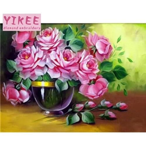 Diamond painting small,diamond mosaic 3d,flower,5d dimond painting full diy