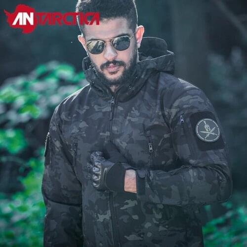 ANTARCTICA Camouflage Hiking Ski Waterproof Jacket Men Windbreaker Winter Warm Fleece Softshell Trousers Trekking Cargo Pants
