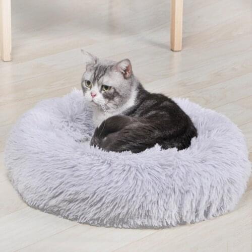 Large large cat house round round plush cushion sofa sofa pet dog bed gift in shipping center