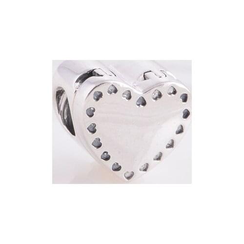 Gold color Gift Box Heart Charm Beads Fits Pandora Bracelets Authentic 925 Sterling Silver Heart Bead Diy Women Jewelry