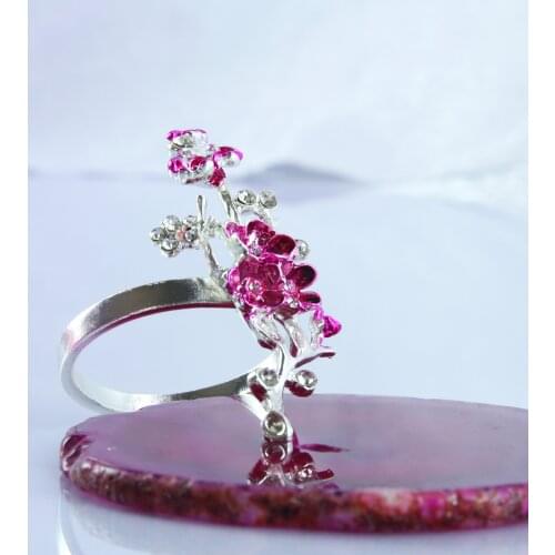 Free shipping gold silver flower napkin ring, napkin holder for wedding,12 pcs