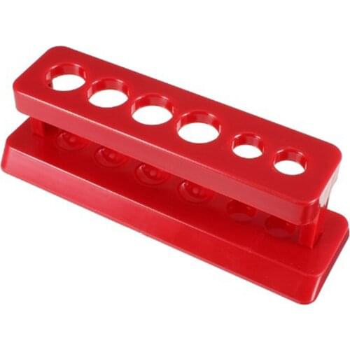 Hot Red Plastic Test Tube Rack 6 Holes Holder Support Burette Stand Laboratory Test tube Stand Shelf Lab School Supplies