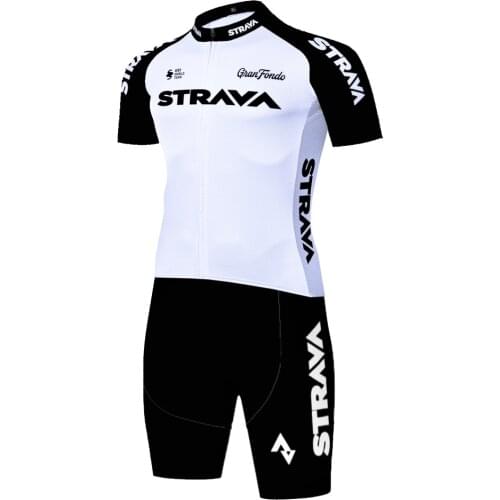 Team Strava cycling skinsuit 2021 bike clothing one piece Triathlon suit Cycling Jumpsuit 20D gel pad tenue cyclisme