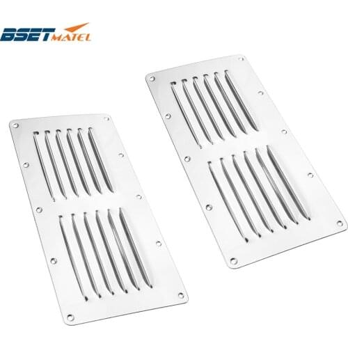 2PCS Marine Grade SS 304 Boat Marine Square Air Vent Louver Vent Grille Ventilation Louvered Ventilator Grill Cover