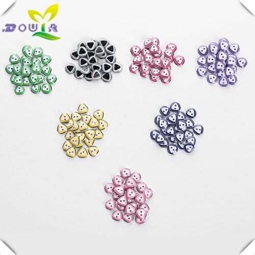 Round triangle pattern lovely resin button double eye shirt button 48pcs