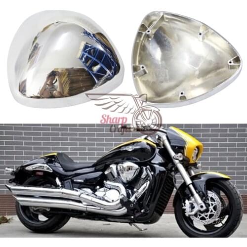 Motorcycle Chrome carburetor Air Cleaner Filter Cover Cap For SUZUKI BOULEVARD M109 M109R INTRUDER VZR1800 Left Right Side