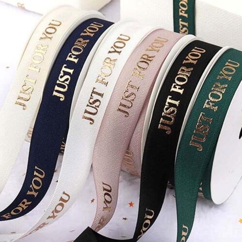 16mm Just for you Ribbons Lover Wedding Event Party Christmas Birthday Decoration Baking Bouquet Card Gifts Box Packaging