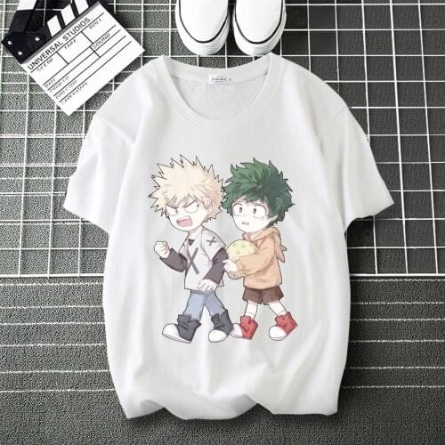 My Hero Academia Deku Graphics Printed summer T-Shirt Round Neck Short Sleeve Modal Unisex Shirts