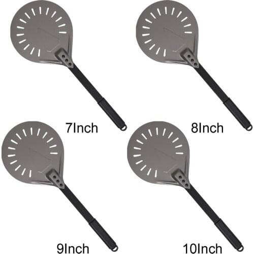 Pizza Peel Aluminum Alloy Perforated Pizza Shovel Spatula Baking Bread Tool for Pizza Lovers