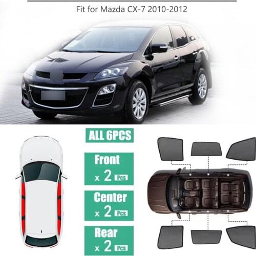 Side Windows Magnetic Sun Shade UV Protection Ray Blocking Mesh Visor Fit For Mazda CX-7 2010-2012