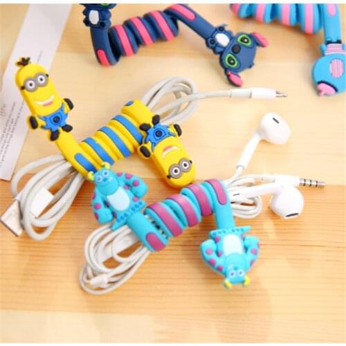 Cute Multipurpose Usb Cable Winder phone Wire Cord Organizer protector Earphone Management Computer PC Data line Collation clip