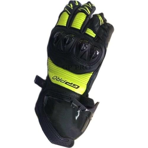 New 4 Colors 100% Genuine Leather GP PRO R3 Motorcycle Long Gloves Racing Driving Motorbike Gloves Cowhide Motocross Gloves