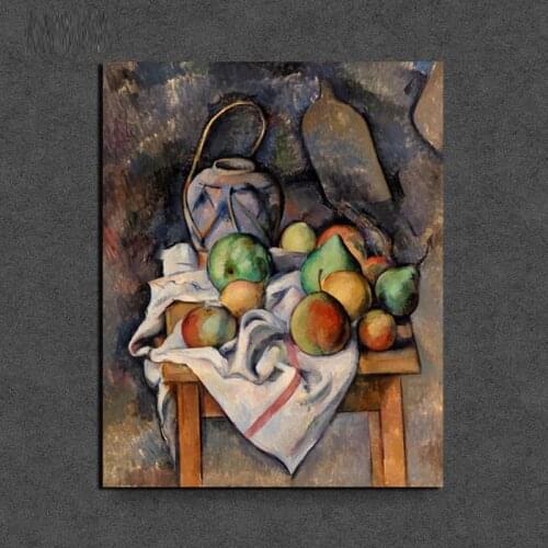 Paul Cezanne Fruit On The Table Wall Art Canvas Painting Posters Prints Modern Painting Wall Picture For Living Room Home Decor