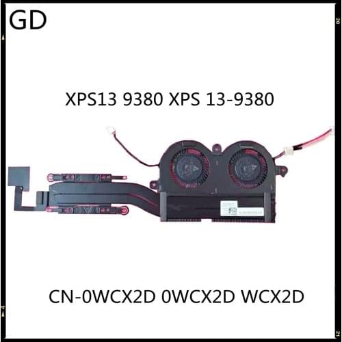 GD New Original For Dell XPS13 9380 Laptop CPU / Graphics Cooling Heatsink Fan Assembly CN-0WCX2D 0WCX2D WCX2D AT2Q0001DT0