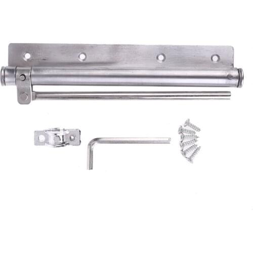 Single Spring Strength Adjustable Stainless Steel Automatic Closing Door Closer for Home Bedroom Wooden/Metal Door