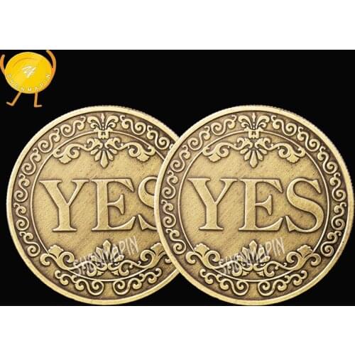 Yes Yes Culture Art Decision Commemorative Coin Three-dimensional Retro Pattern Ancient Bronze Coins Collectibles Sun Moon Coin