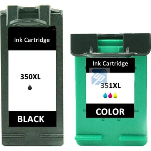 UP brand 2PK Ink cartridge replacements for HP 350 351 XL Officejet J5730 J5780 5785 J5790, J6410, J6413, J6415 J6450, J6480
