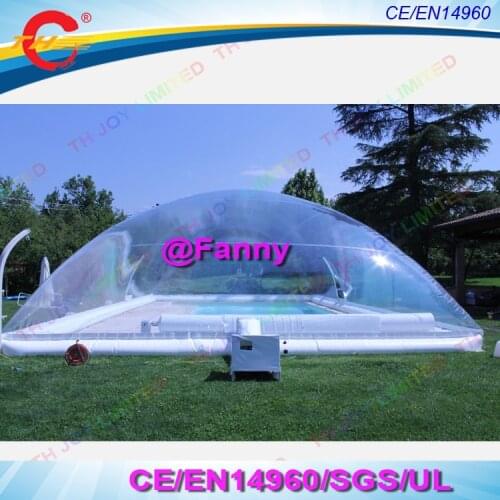 Free air ship to door Outdoor transparent pvc pool air dome giant inflatable pool cover inflatable swimming pool cover
