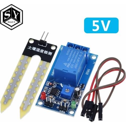 1PCS Great IT NEW DC 5v 12V soil moisture sensor relay control module Automatic watering of the humidity starting switch