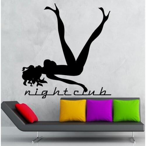 Sexy Girl Club Sticker naked Decal Muurstickers Posters Vinyl Wall Decals Pegatina Quadro Parede Decor Mural Sexy Girl Sticker