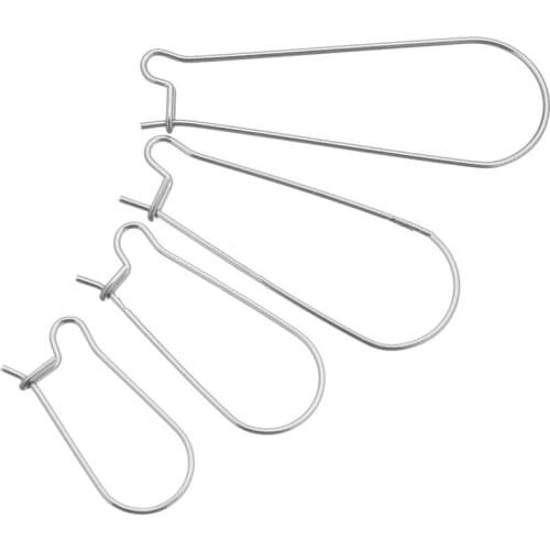 100pcs Stainless Steel Color French Ear Wire Hoop Earrings Hooks Jewelry Making Findings Supplies Materrial Women Accessories