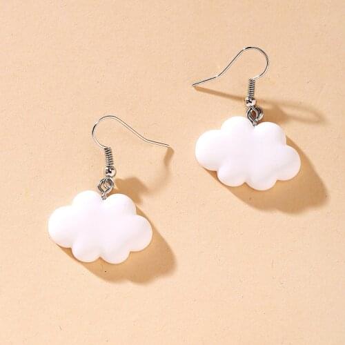 Fashion Cute 3 colors Sweet Summer Cloud Drop Earrings Punk Jewelry For Cool Women Girl Friendship Gifts