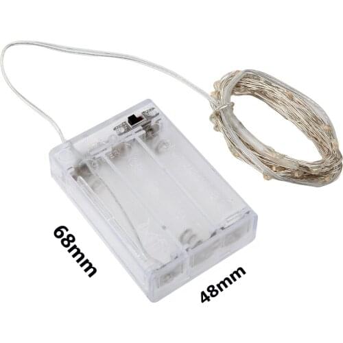 10M 100 Led Silver Wire Garlands Decorative 3XAA Battery Operated LED String Fairy Lights Christmas Wedding Party Decoration