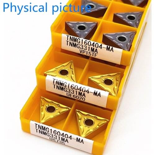 Carbide Tools TNMG160404 MA VP15TF High Quality External Turning Tool Carbide Inserts TNMG160404 Lathe Tool CNC Turning Inserts