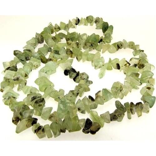 Unique Pearls jewellery Store 32'' Long Nugget Prehnite Quartz Gemstone Loose Beads One Full Strand LS3-200