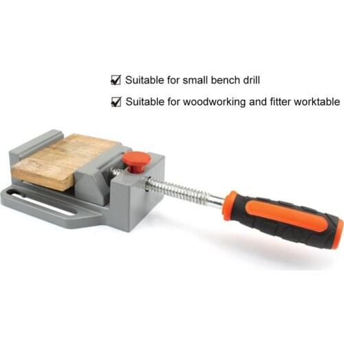 Bench Flat Vise Tong Multifunction Aluminum Drill Press Vise Table For Milling Engraving Woodworking Power Tools
