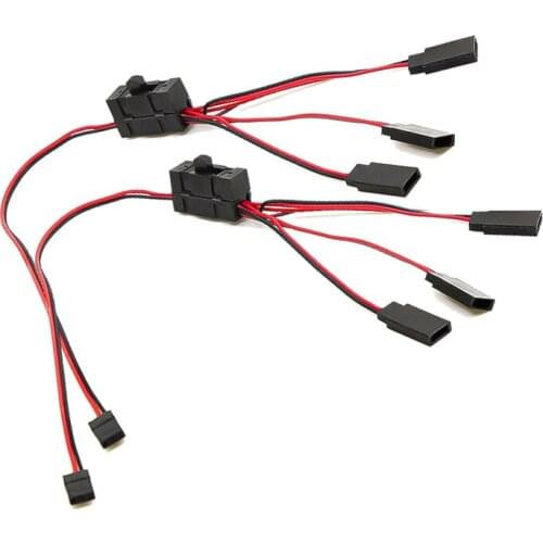 Y line with switch One for three Switch line Oil car tram Channel extension line Light line For TRX4 Crawler RC JR to JST S91