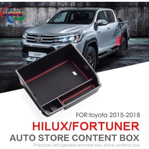 For Toyota Hilux Fortuner 2015-2018 Armrest Box Storage Box Modified Central Storage Box Car Accessories