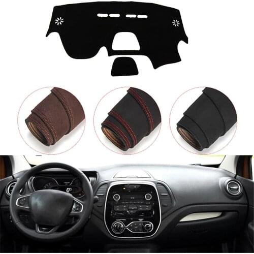 Console Dashboard Suede Mat Protector Sunshield Cover Fit For Renault Captur 2014-2018