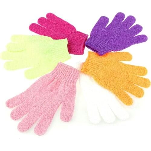 1Pc Exfoliating Back Scrub Exfoliating Skid resistance Body Massage Bath Glove Double rubbing towel Bathroom Shower Scrubbe