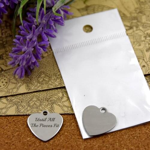 10pcs--stainless steel charms"until all the pieces fit" 5 style for choosing DIY Charms Pendants
