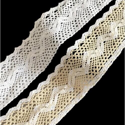 2 meters Sew Lace Ribbon Trim Guipure 60mm width Craft Decoration Scrapbooking Embroidery Gift Packing 7LS61