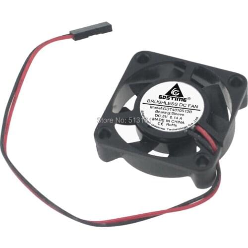 200 pcs/lot Gdstime Mini 40mm 5V Dupont 2Pin 4cm 40x40x10mm DC Brushless Cooling Cooler Fan