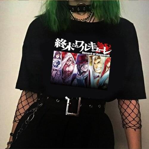 2021 New Anime Record of Ragnarok T-shirt Harajuku Manga Printed Tees Summer Comfort Short Sleeve Tops