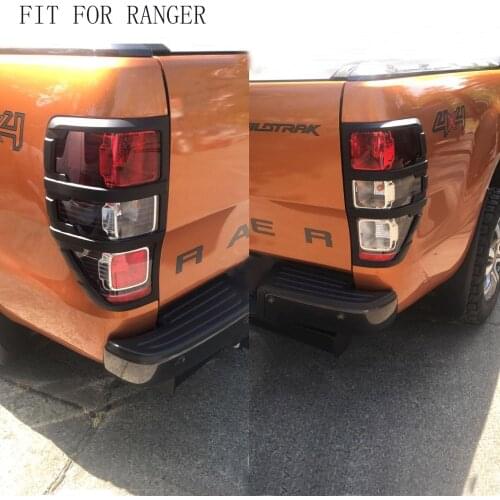 FIT for ranger accessories ABS matte black tail light covers trim fit for T6 T7 xlt 2012- 2017 car styling rear lamp cover